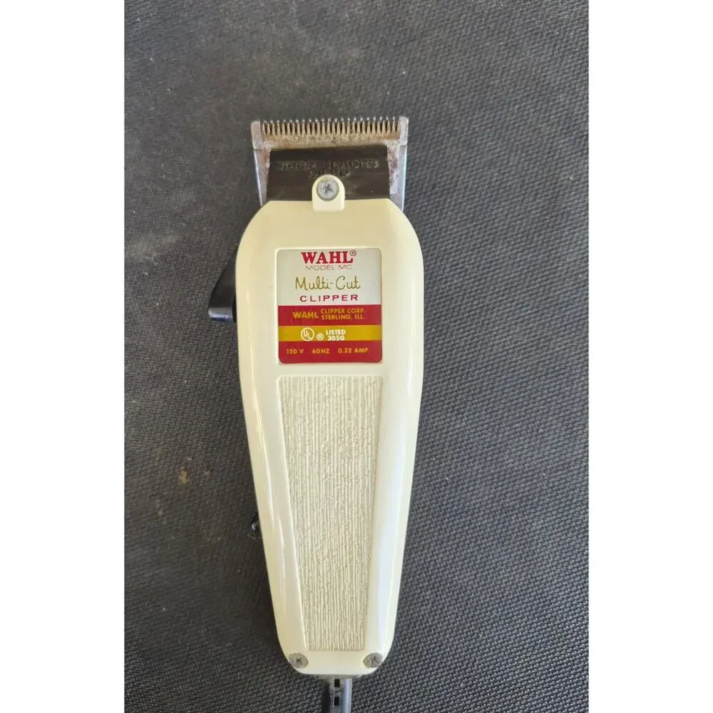 Vintage Wahl Hair Clippers Trimmer Model MC Heavy Guards With Box And Accessorie